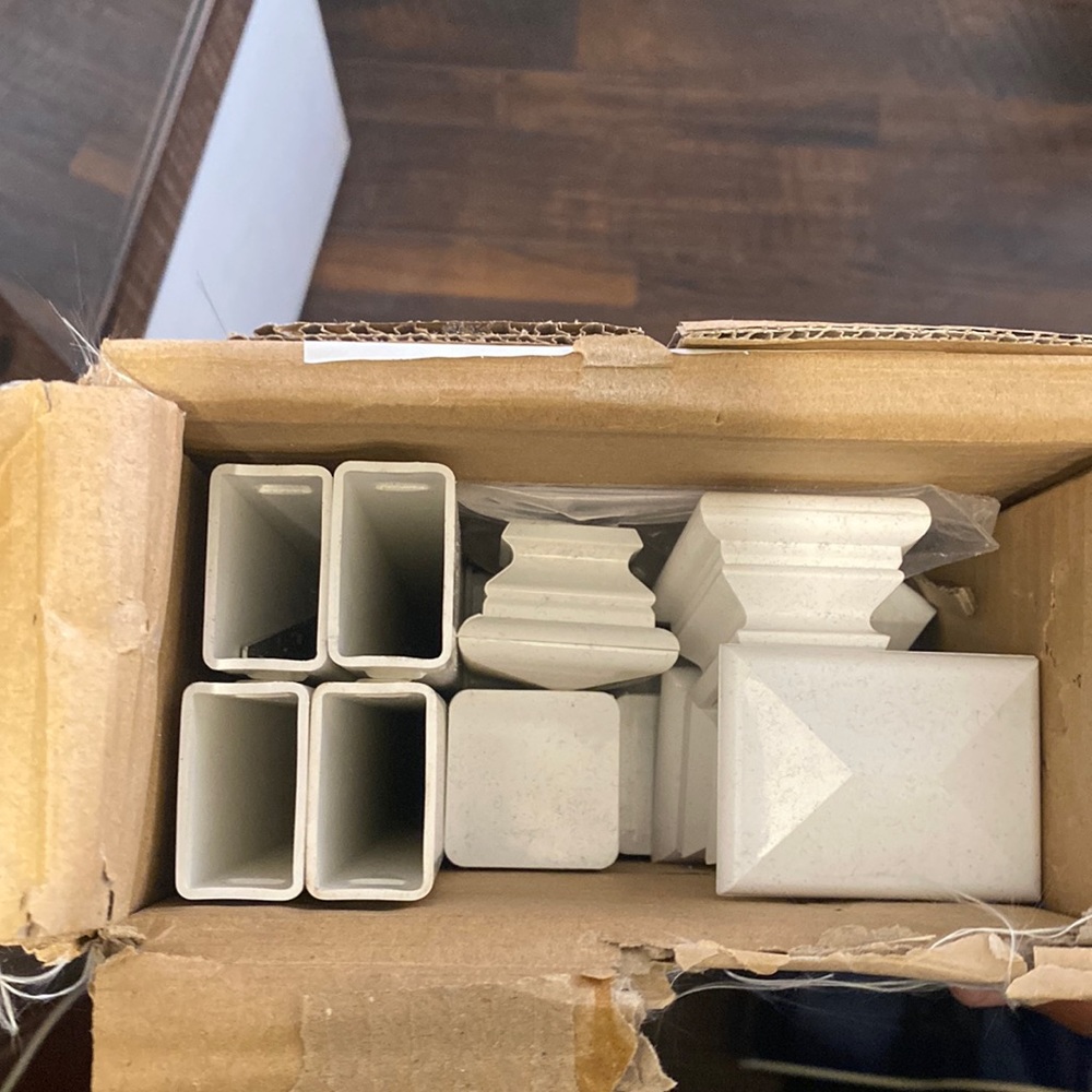White Curtain rod set.